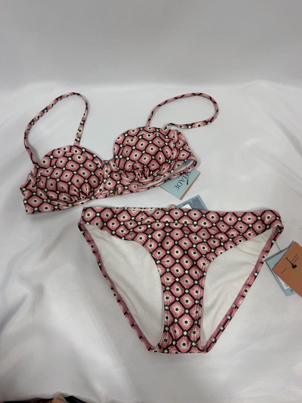 NWT Shade & Shore | Bikini Two Piece Set Pink Women's Size 32B Top/XS Bottoms